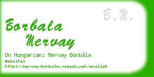 borbala mervay business card