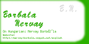 borbala mervay business card